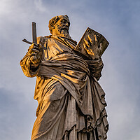 Buy canvas prints of St Paul Apostle Statue In Rome by Artur Bogacki