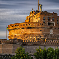 Buy canvas prints of Castel Sant Angelo At Sunset In Rome by Artur Bogacki