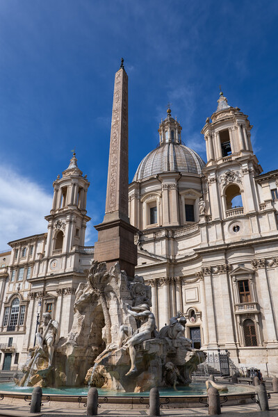 Fiumi Fountain and Sant Agnese in Agone in Rome Picture Board by Artur Bogacki