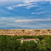 Buy canvas prints of City Of Rome At Sunset From Janiculum Hill by Artur Bogacki