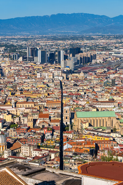 City Of Naples In Italy Aerial View Picture Board by Artur Bogacki