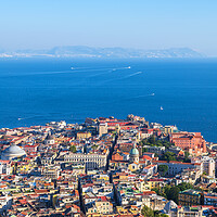 Buy canvas prints of Naples City In Italy Aerial View by Artur Bogacki