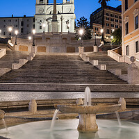 Buy canvas prints of Spanish Steps in Rome at Dawn by Artur Bogacki