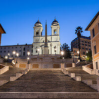 Buy canvas prints of Dawn at Spanish Steps in Rome by Artur Bogacki