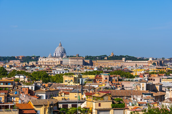 City of Rome and Vatican Cityscape Picture Board by Artur Bogacki