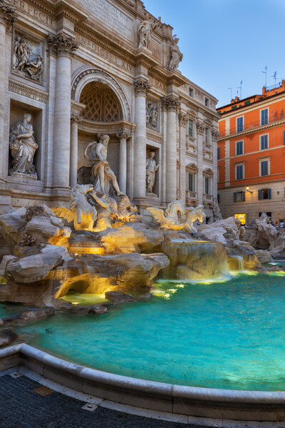 Trevi Fountain at Dusk in Rome Picture Board by Artur Bogacki