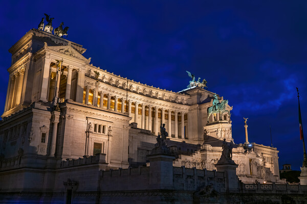 Altar of the Fatherland by Night in Rome Picture Board by Artur Bogacki