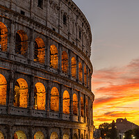 Buy canvas prints of Colosseum in Rome at Sunset by Artur Bogacki