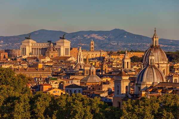 City Of Rome At Sunset In Italy Picture Board by Artur Bogacki