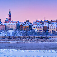 Buy canvas prints of City Of Warsaw On Winter Dawn by Artur Bogacki