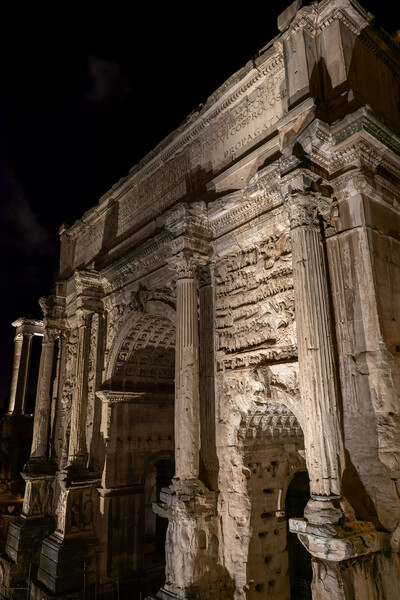 Arch of Septimius Severus at Night in Rome Picture Board by Artur Bogacki