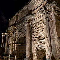 Buy canvas prints of Arch of Septimius Severus at Night in Rome by Artur Bogacki