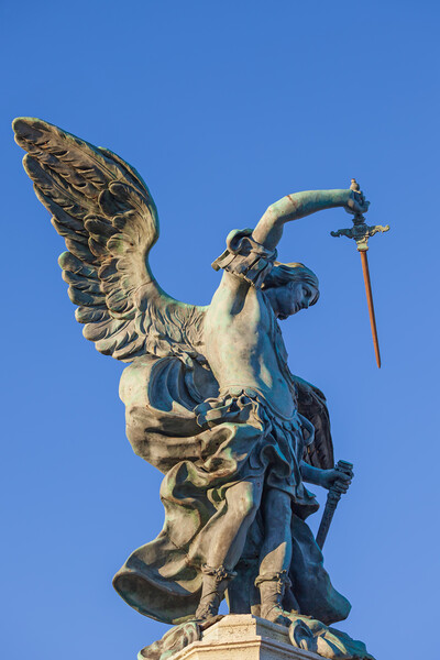 Statue of Michael the Archangel Picture Board by Artur Bogacki
