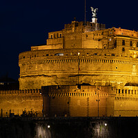 Buy canvas prints of Castle of the Holy Angel In Rome by Night by Artur Bogacki