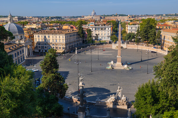 Piazza del Popolo Square In Rome Picture Board by Artur Bogacki