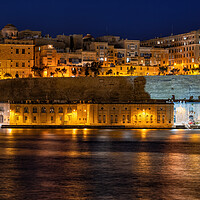 Buy canvas prints of Night Skyline Of Valletta City In Malta by Artur Bogacki