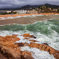 Buy canvas prints of Rough Sea at Tossa de Mar in Spain by Artur Bogacki