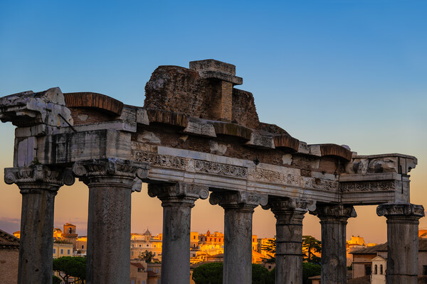 Temple of Saturn In Rome Picture Board by Artur Bogacki