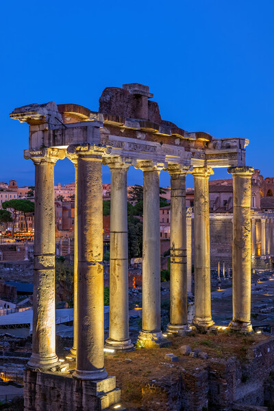 Temple of Saturn in Rome at Dusk Picture Board by Artur Bogacki