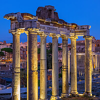 Buy canvas prints of Temple of Saturn in Rome at Dusk by Artur Bogacki
