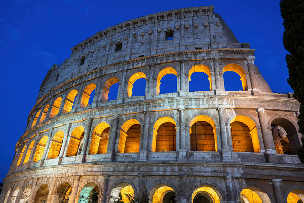 The Colosseum At Night In Rome, Italy Picture Board by Artur Bogacki