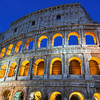 Buy canvas prints of The Colosseum At Night In Rome, Italy by Artur Bogacki