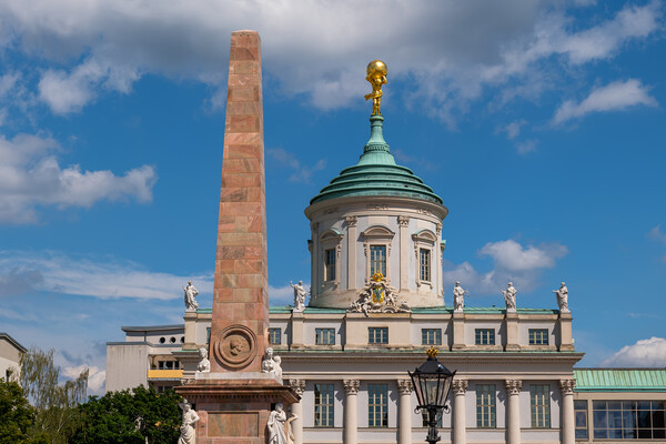 Old Town Hall And Obelisk In Potsdam Picture Board by Artur Bogacki