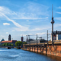 Buy canvas prints of Berlin City skyline With Jannowitzbrucke by Artur Bogacki
