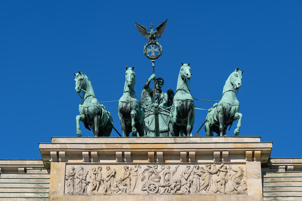Quadriga Of Brandenburg Gate In Berlin Picture Board by Artur Bogacki