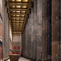 Buy canvas prints of Altes Museum Portico At Night in Berlin by Artur Bogacki