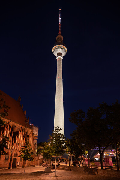 Television Tower at Night in Berlin Picture Board by Artur Bogacki