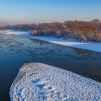 Buy canvas prints of Winter At Vistula River In Warsaw by Artur Bogacki