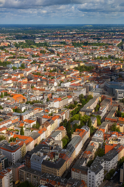 Aerial View Above City Of Berlin Picture Board by Artur Bogacki