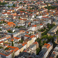Buy canvas prints of City Of Berlin Aerial View Cityscape by Artur Bogacki
