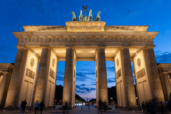 Brandenburg Gate At Night In Berlin Picture Board by Artur Bogacki