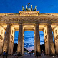 Buy canvas prints of Brandenburg Gate At Night In Berlin by Artur Bogacki