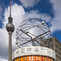 Buy canvas prints of World Clock And TV Tower In Berlin by Artur Bogacki