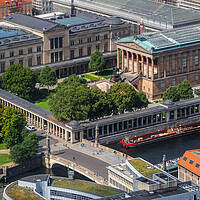 Buy canvas prints of Museum Island In Berlin Aerial View by Artur Bogacki
