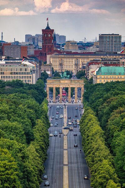 Brandenburg Gate In Berlin From Above Picture Board by Artur Bogacki