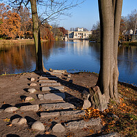 Buy canvas prints of Steps To The Lake In Lazienki Park In Warsaw by Artur Bogacki