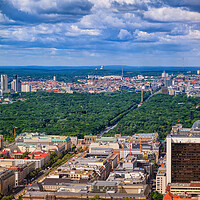 Buy canvas prints of Berlin City Centre Aerial View In Germany by Artur Bogacki