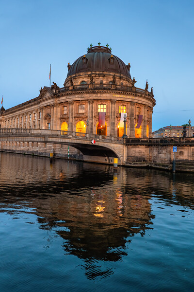 Bode Museum In Berlin River View At Dusk Picture Board by Artur Bogacki