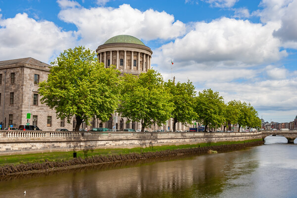  Four Courts And River Liffey In Dublin Picture Board by Artur Bogacki