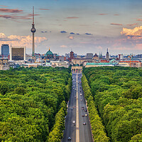 Buy canvas prints of Berlin Skyline Above Tiergarten by Artur Bogacki