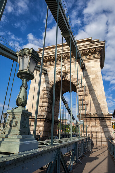 Szechenyi Chain Bridge In Budapest Picture Board by Artur Bogacki