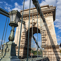 Buy canvas prints of Szechenyi Chain Bridge In Budapest by Artur Bogacki