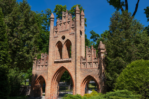 Gothic Revival Belfry Gate In Ciechanow Picture Board by Artur Bogacki