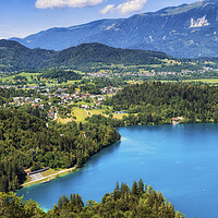 Buy canvas prints of Upper Carniola Landscape With Lake Bled In Slovenia by Artur Bogacki