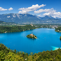 Buy canvas prints of Lake Bled Landscape In Slovenia by Artur Bogacki