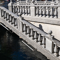 Buy canvas prints of Triple Bridge Balustrades In Ljubljana by Artur Bogacki